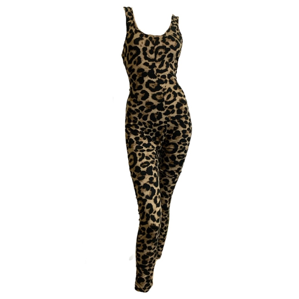 Classic Leopard Print Body Hugging Catsuit Catwoman